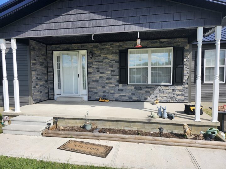 Anthony’s Faux Slate Patio Wall